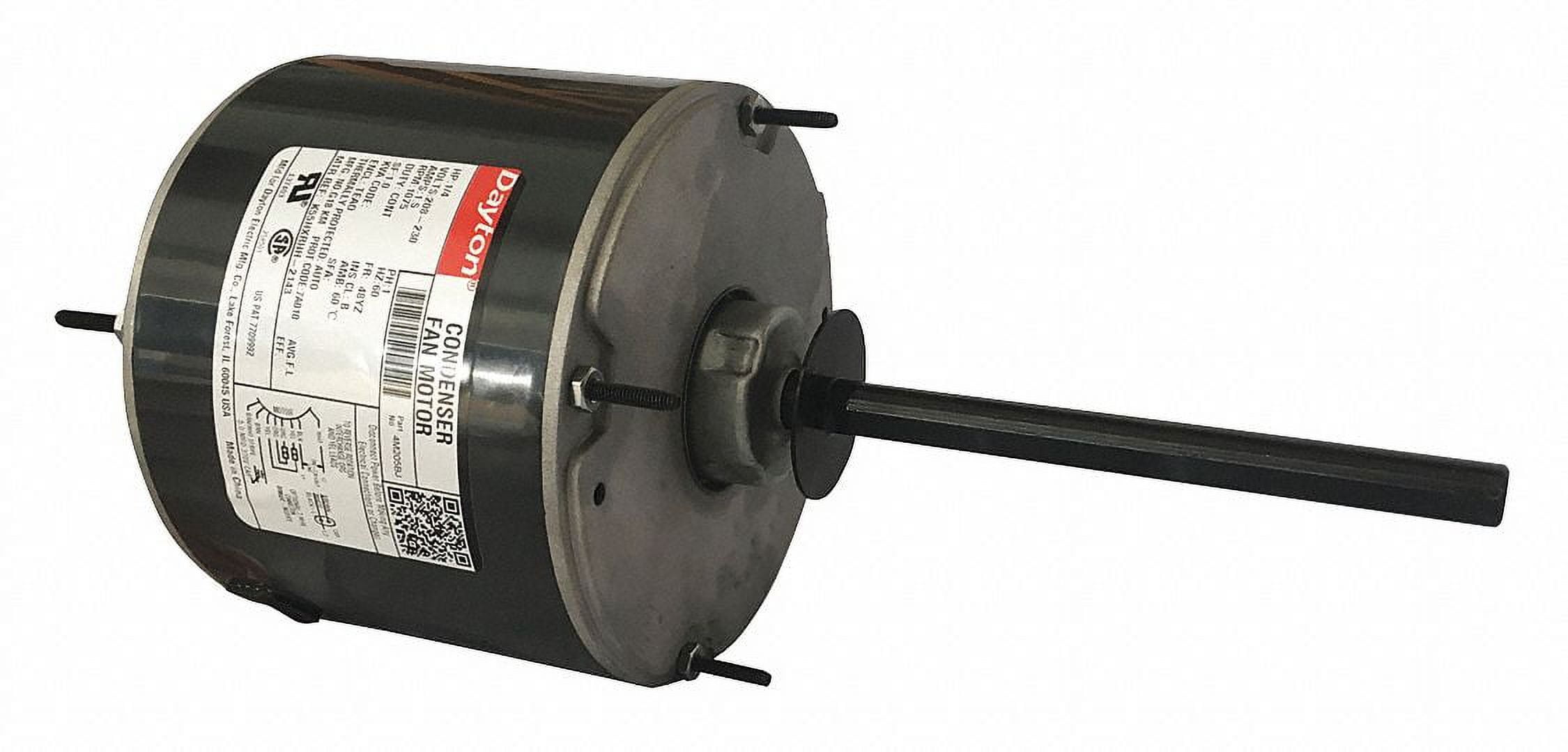 Dayton Condenser Fan Motor,1/4 HP,1075 rpm,60Hz 4M205
