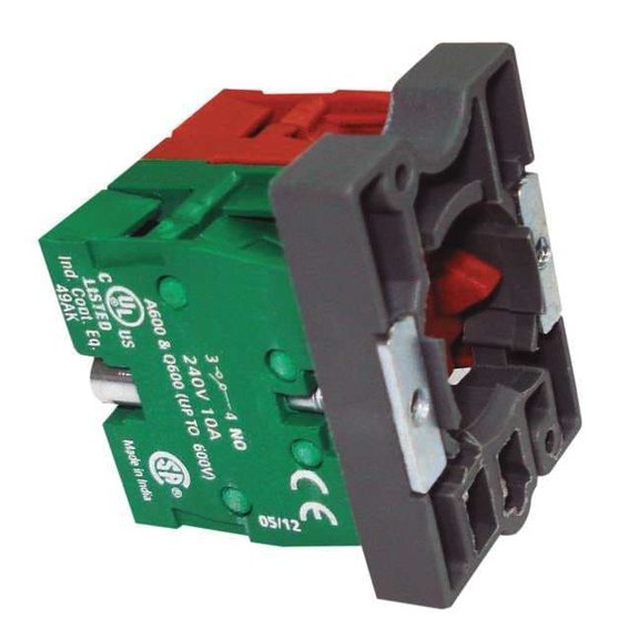 Dayton Contact Block,Mounting Base,22Mm,1NC/1NO 30G089