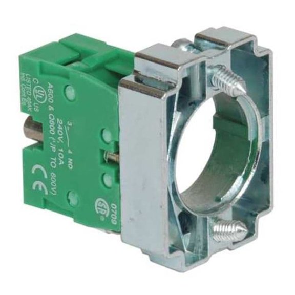 Dayton Contact Block,Mounting Base,22Mm,1NO 30G080