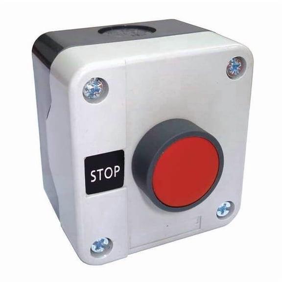 Dayton Push Button Cntrol Station,1NC,Stop,22mm 32W266