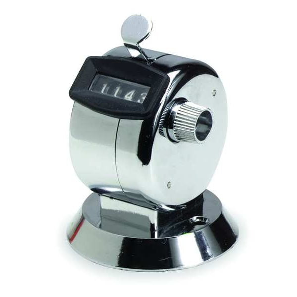 Silver Mechanical Hand Operated Bench Top Tally Counter