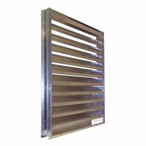 Drainable Louver,Fixed,29-1/2 H,Alum 5NKJ5