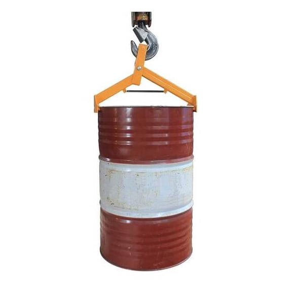 Dayton Drum Lifter,Yellow,Vertical,Steel 21VG34