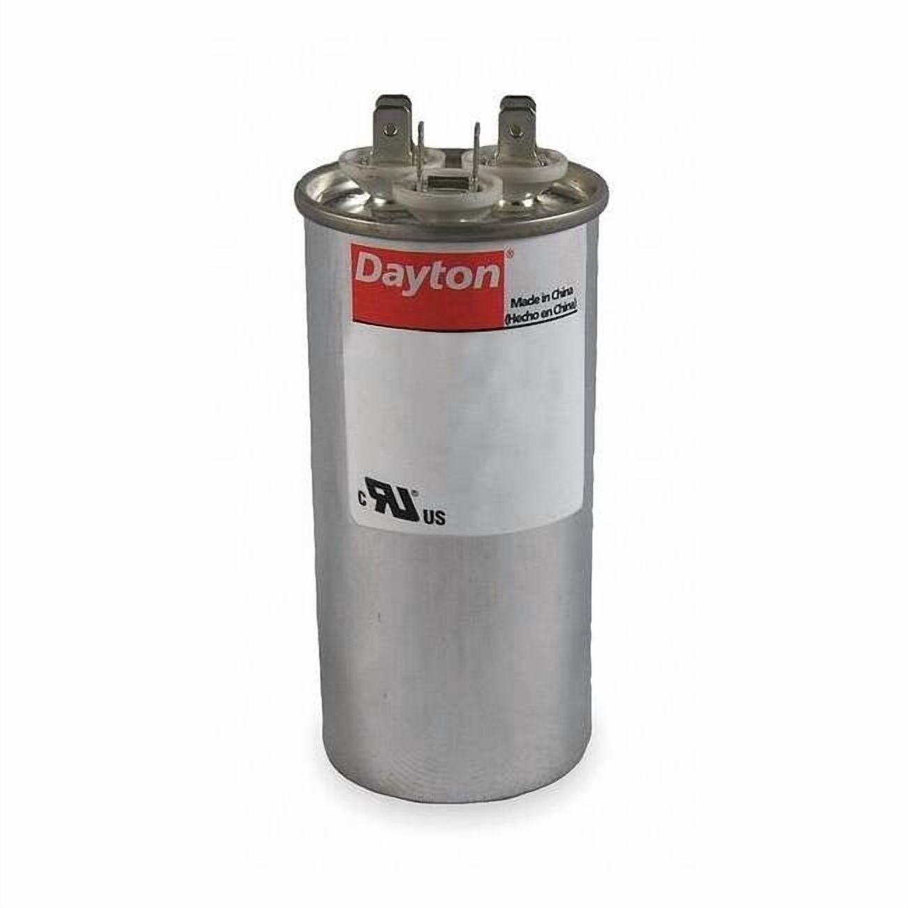 Dayton Dual Run Capacitor,70/7.5 MFD,5 5/8"H 6FLR6