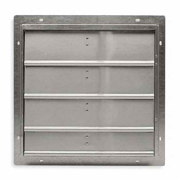 Dayton 14 in Backdraft Damper / Wall Shutter, 14-1/2 in x 14-1/2 in 3HHP5