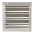thumbnail image 1 of 16 in 19"H-W 5 1/4"L Aluminum Backdraft Damper, 16-1/2 in x 16-1/2 in, Aluminum, 1 of 2