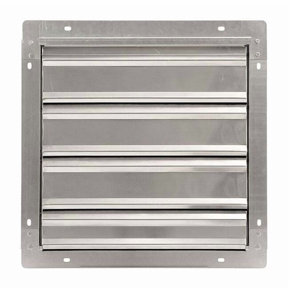 16 in 19"H-W 5.75"L Alu Wall Backdraft Dampr, 16-1/2 in x 16-1/2 in, Aluminum
