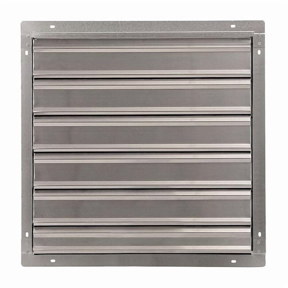 24 in 27"H-W 5.75"L Alu Wall Vent Shutter, 24-1/2 in x 24-1/2 in, Aluminum 1C746