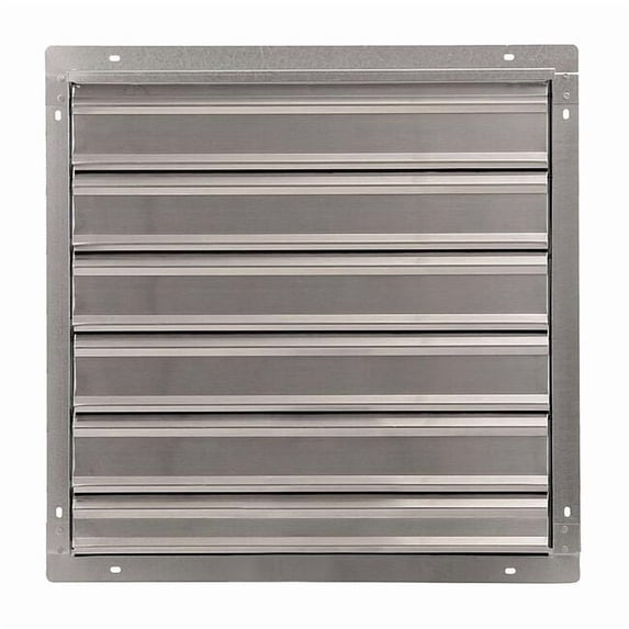 24 in 27"H-W 5.75"L Alu Wall Vent Shutter, 24-1/2 in x 24-1/2 in, Aluminum