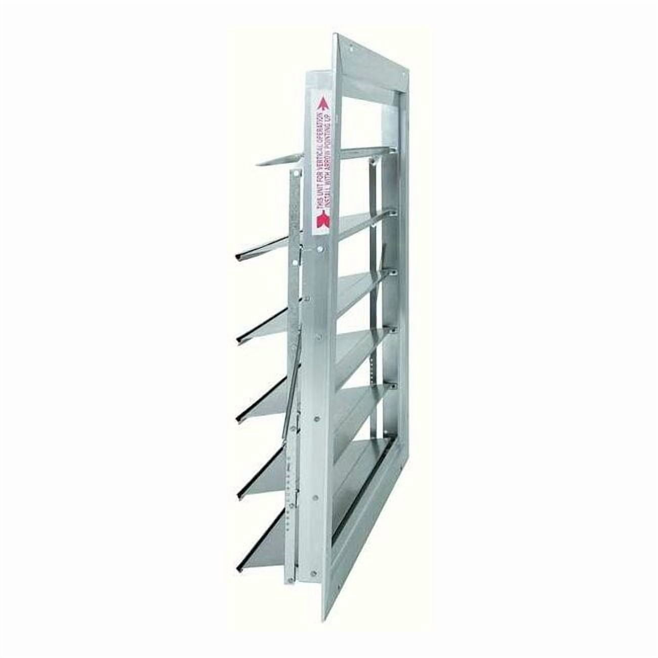 Backdraft Shutter 24 in Backdraft Damper / Intake Shutter, 25 in x 25 in, Mill finish ...