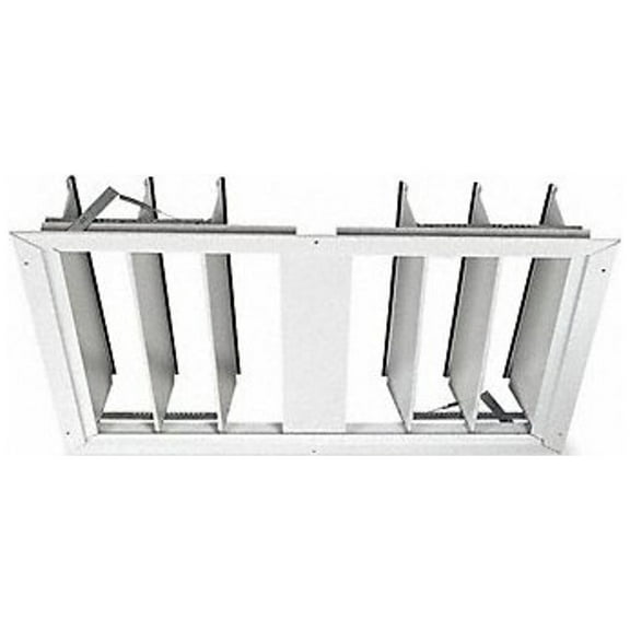 36 in 36"H 32"W Aluminum Ceiling Fan Damper, 34 in x 30 in, Aluminum