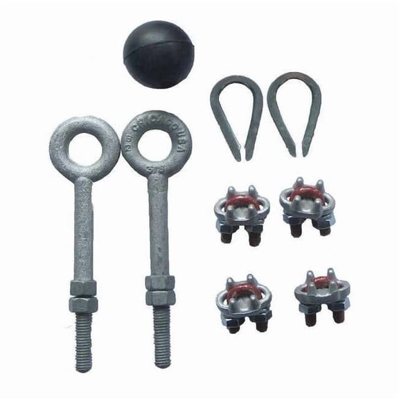 Festoon Hardware Kit,1/4 In Wire Rope 33N273
