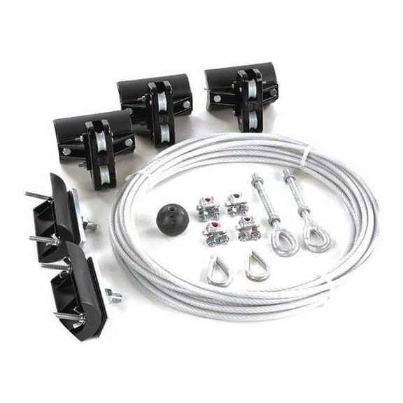 Dayton Festoon System Kit,1/4 In Rope,L 20 Ft 33N203