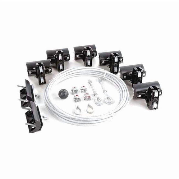 Dayton Festoon System Kit,1/4 In Rope,L 40 Ft 33N204