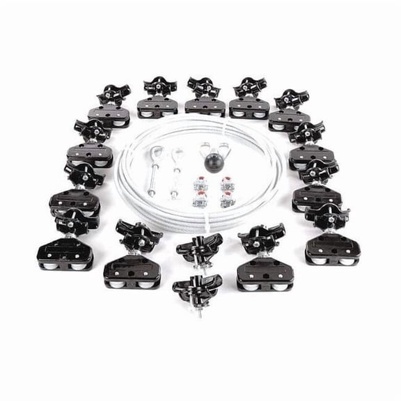 Dayton Festoon System Kit,1/4 In Rope,L 80 Ft 33N210