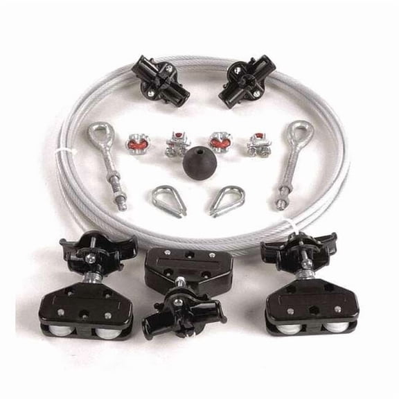 Dayton Festoon System Kit,1/4 In Rope,L 20 Ft 33N207
