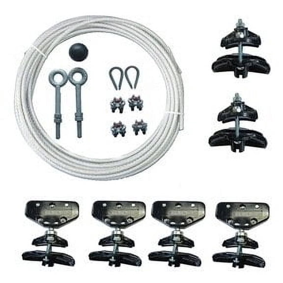 Dayton Festoon System Kit,1/4" Rope,L 20 Ft 33N211 - 1 Each CA3