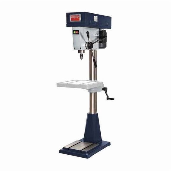 Floor Drill Press, Belt Drive, 1 hp, 115/230V AC V, 20 in Swing, 12 Speed 49G986