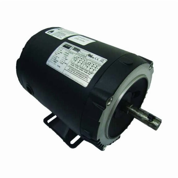 Three-Phase General Purpose Motor, 1/2 HP, 56C Frame, 230/460V AC Voltage, 3490 Nameplate RPM