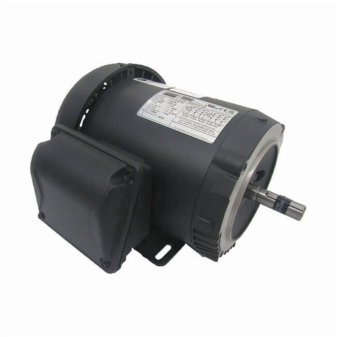 Three-Phase General Purpose Motor, 1 HP, 56C Frame, 230/460V AC Voltage ...