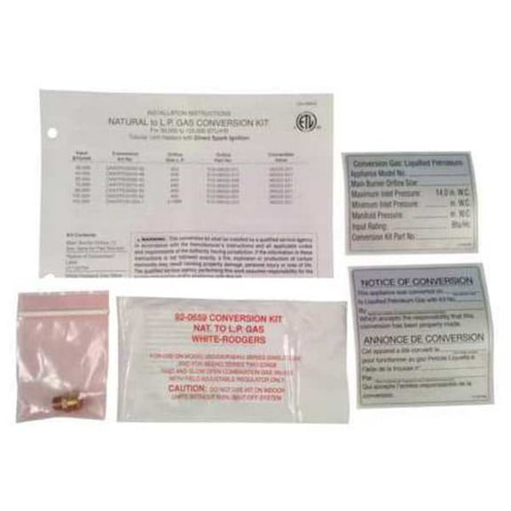 Dayton Gas Conversion Kit,NG to LP,Drill Sz #32 6PPT0