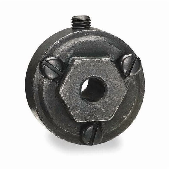 Dayton Interchangeable Hex Hub, 1/2 in Bore Dia, Alloy Steel, 2 Set Screws 2A564