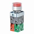 thumbnail image 1 of Dayton Illuminated Push Button, 22 mm, 1NO/1NC, Red 30G202, 1 of 1