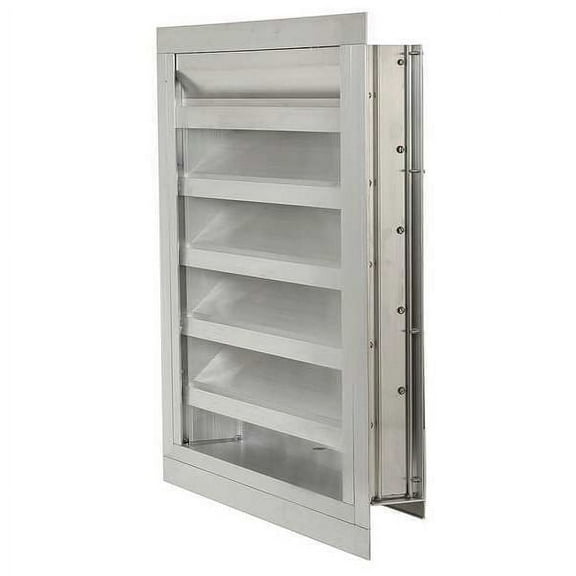 Dayton Intake Louver,Fixed, Drainable,24H x 18W 20UA33