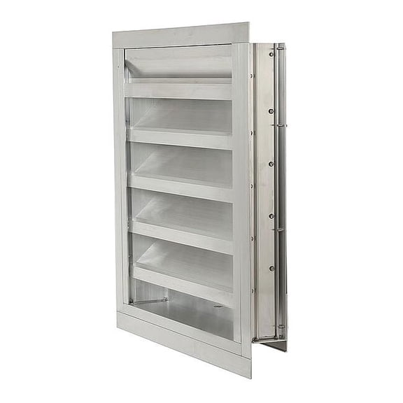 Dayton Intake Louver,Fixed, Drainable,48H x 48W 20UA17