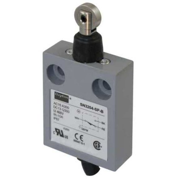 Dayton Limit Switch, Roller Plunger, SPDT 12T935