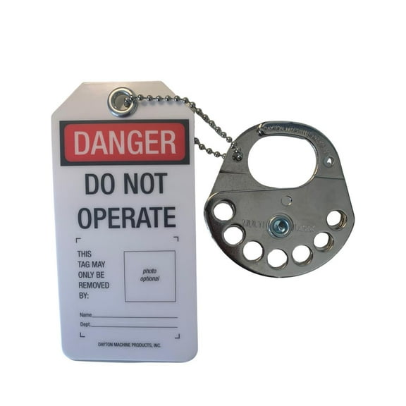 Dayton Lockout Hasp 7 Positions Nickel-Plated Steel (15072)