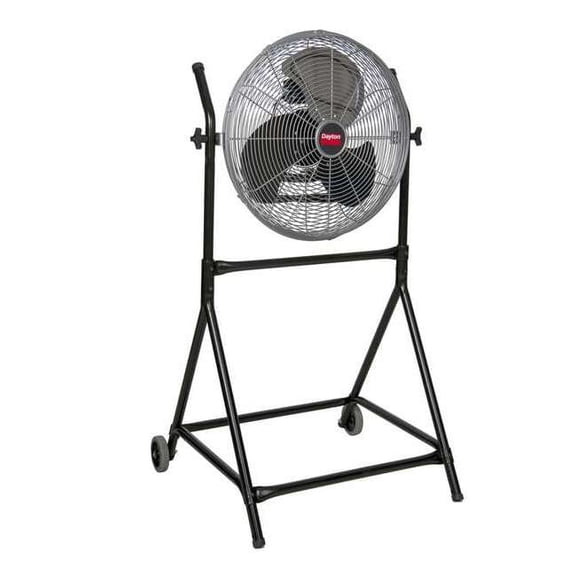 Dayton Mobile Floor Fan,1500/1300/1100 RPM 61LD84