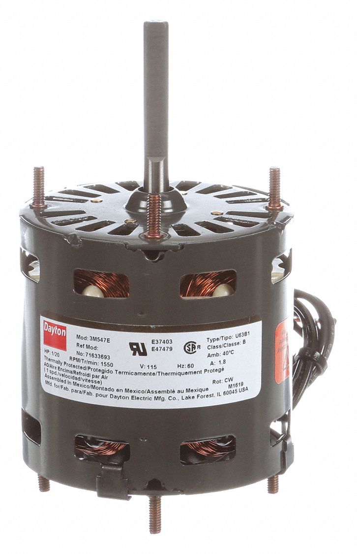 Dayton Motor,1/20 HP,1550 rpm,3.3,115V 71633693M - Walmart.com 