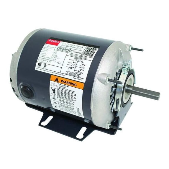 Split-Phase Belt Drive Motor, 1/4 HP, 48Y Frame, 115/208-230V AC Voltage, 1,725 Nameplate RPM