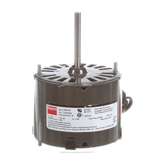Dayton HVAC Motor,1/50 HP,1550 rpm,115V,3.3 71633689M
