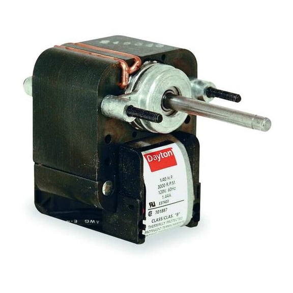 Dayton C-Frame Motor,Shaded Pole,2 In. L,Ball 4M079E