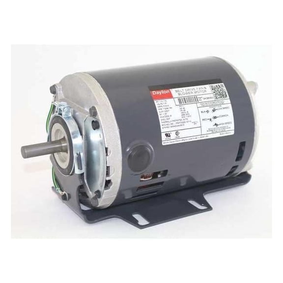 Split-Phase Belt Drive Motor, 1/3, 1/9 HP, 48 Frame, 115V AC Voltage, 1,725/1,140 Nameplate RPM