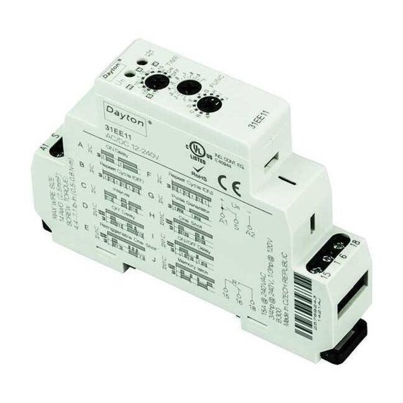 Multifunction Time Delay Relay, 10 Functions 12 to 240V AC/DC, SPDT 31EE11