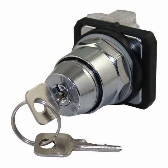 Dayton Non-Illum Selector Switch,Keyed,Chrome 30G317