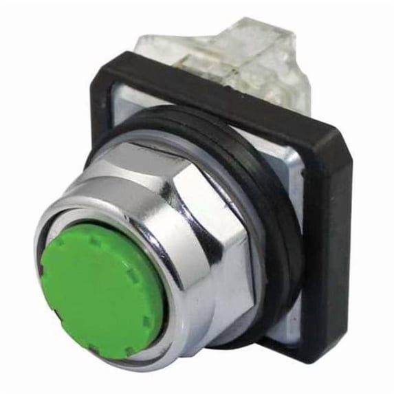 Dayton Push Button Operator, 30 mm, 1NO/1NC, Green 30G431