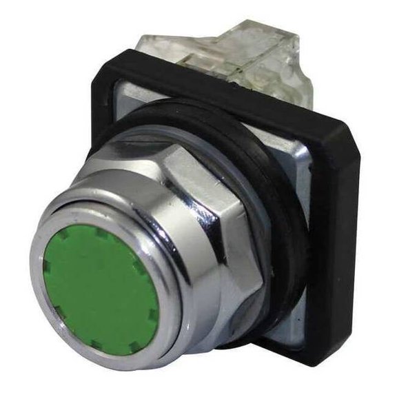 Dayton Push Button Operator, 30 mm, 1NO/1NC, Green 30G438