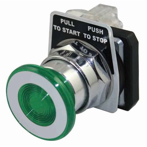 Dayton Non-Illuminated Push Button,30mm,Green  30G465