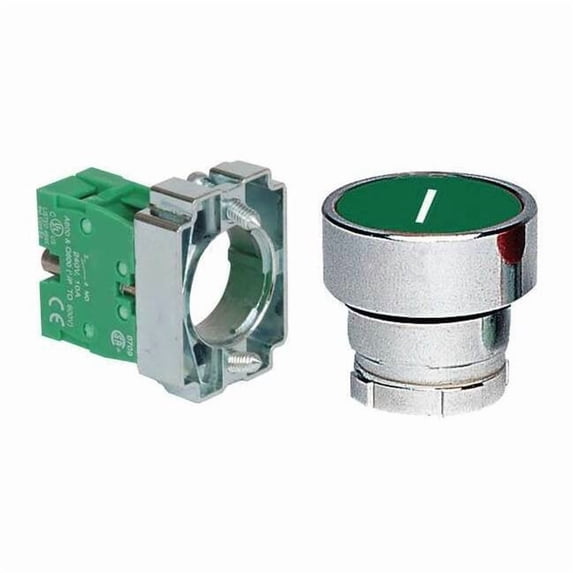 Dayton Push Button Operator, 22 mm, 1NO, Green 30G240