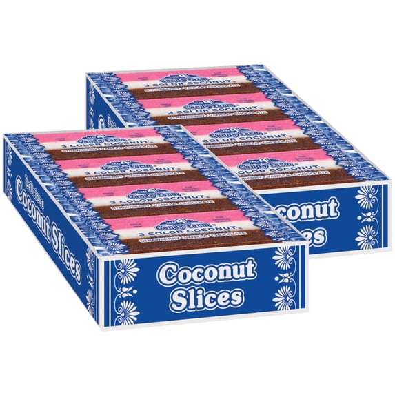 Dayton Nut Specialties 24-ct Neapolitan Coconut Slice Candy Bars (two 24-ct boxes of coconut bars)