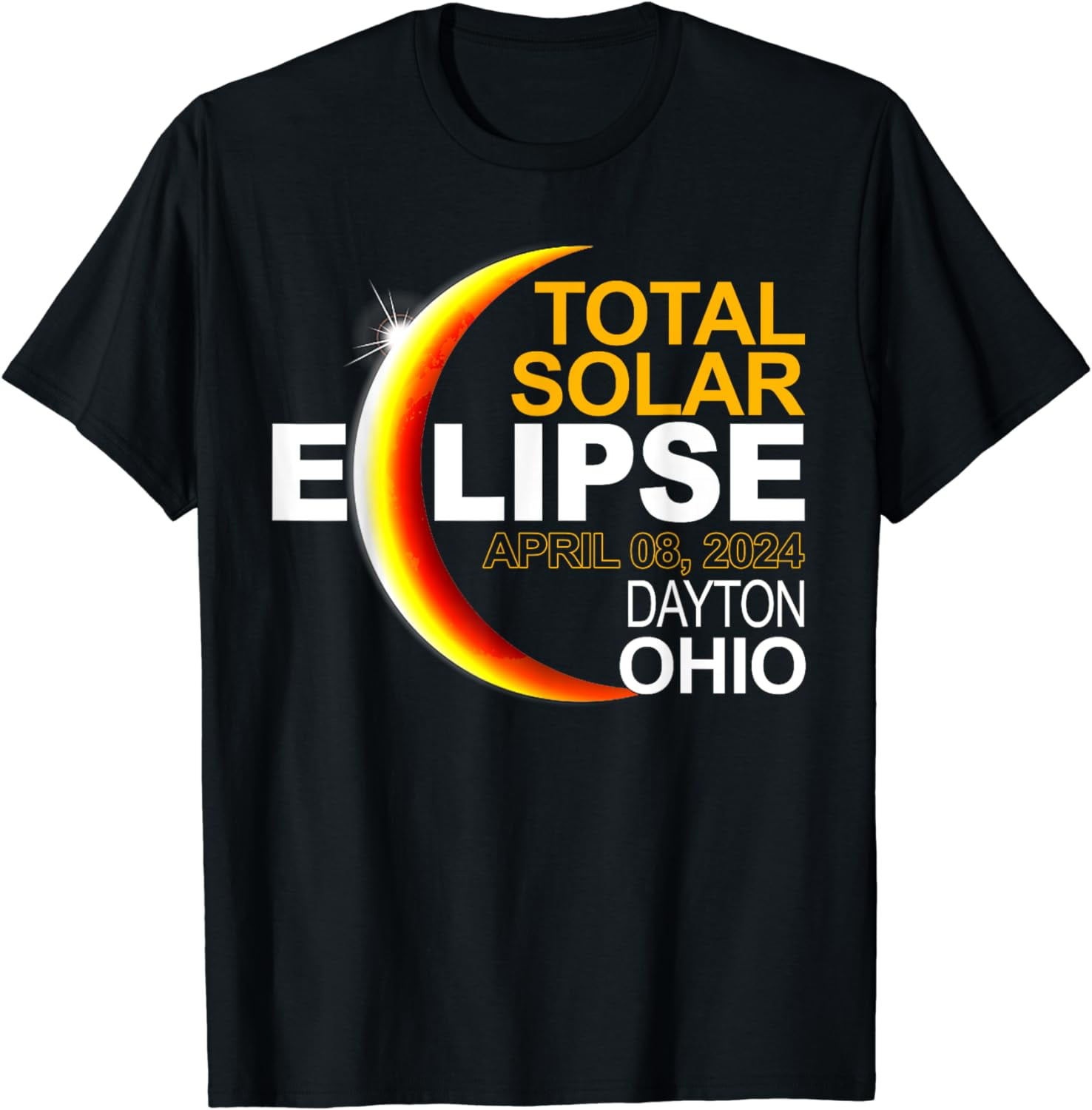 Dayton, Ohio Total Solar Eclipse April 8 2024 Cotton TShirt
