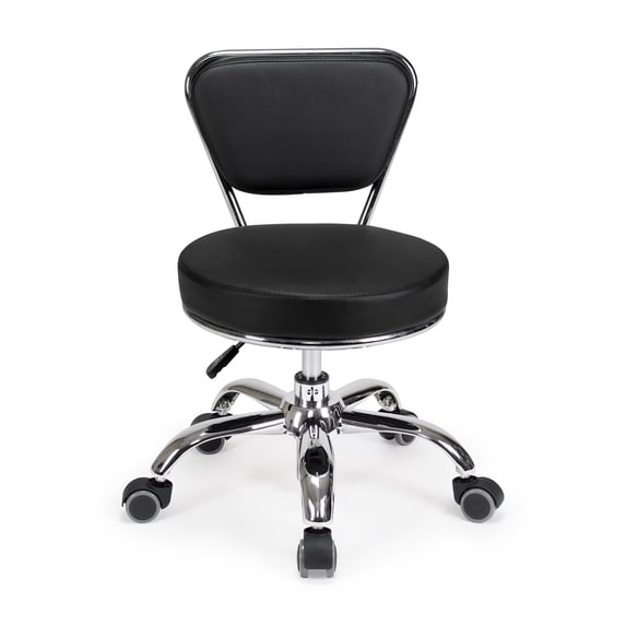 Dayton Pedicure Stool (Black) Pneumatic, Adjustable Height, Perfect for Nail Salon, Pedicure spa
