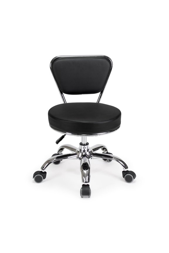 Dayton Pedicure Stool (Black) Pneumatic, Adjustable Height, Perfect for Nail Salon, Pedicure spa