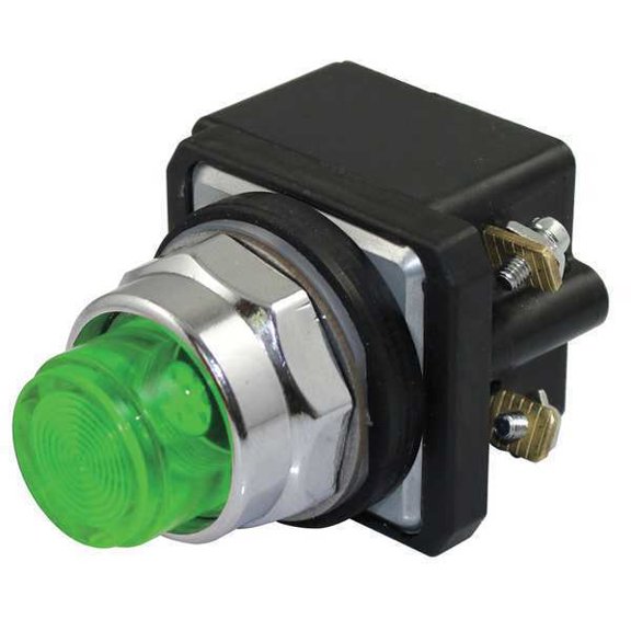 Dayton Pilot Light, LED, 24V, 30mm, Chrome, GR 30G383