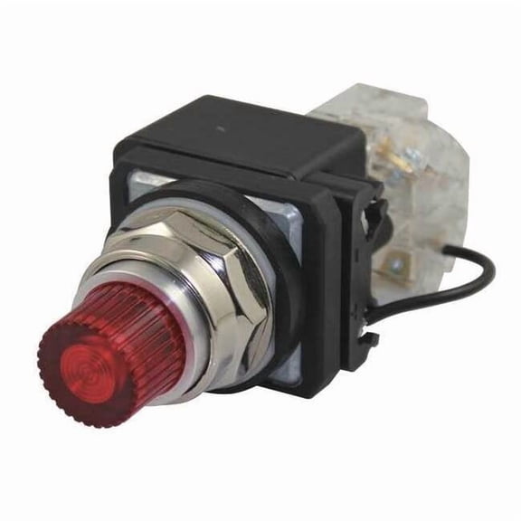 Pilot Light, LED, 120VAC/DC, 30mm, Chrome, RD 30G423