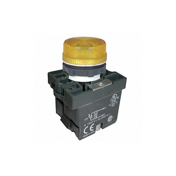 Dayton Pilot Light, Yellow, 22mm, LED 30G219